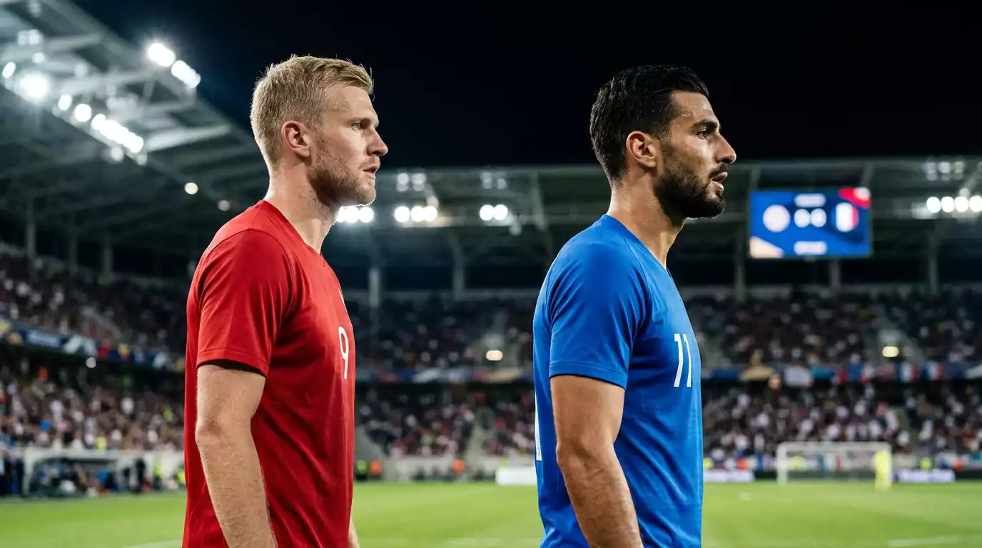 Erling Haaland og Kylian Mbappé i fokus før en stor international fodboldkamp