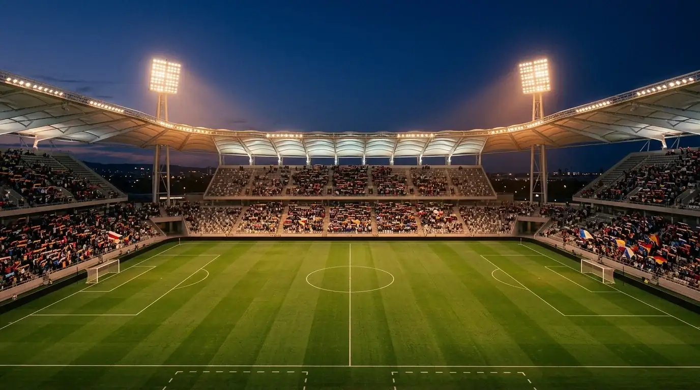 VM 2026 kampaften med oplyst stadion klar til Round of 32
